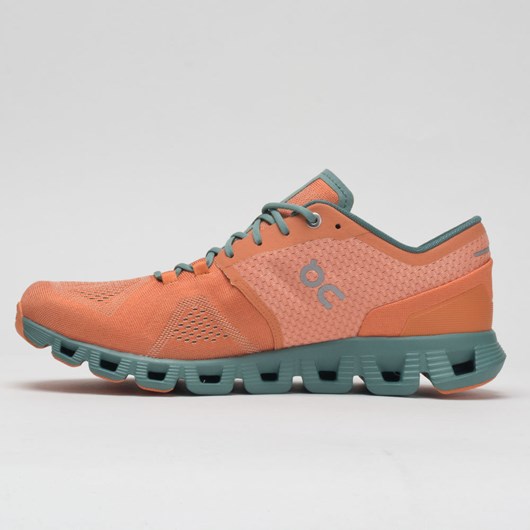 Orange / Sea Orthofeet On Cloud X Men's Running Shoes | YIEXL3487