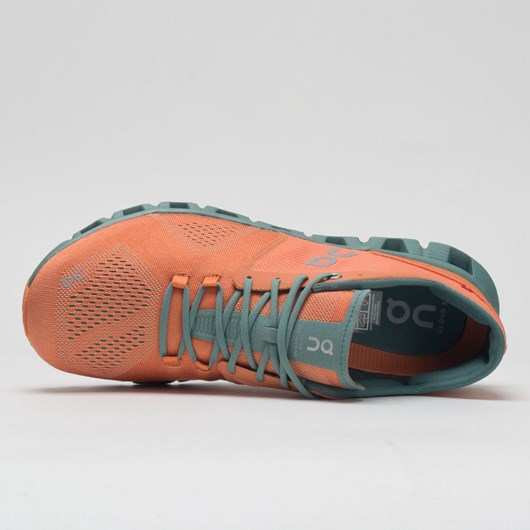 Orange / Sea Orthofeet On Cloud X Men's Running Shoes | YIEXL3487