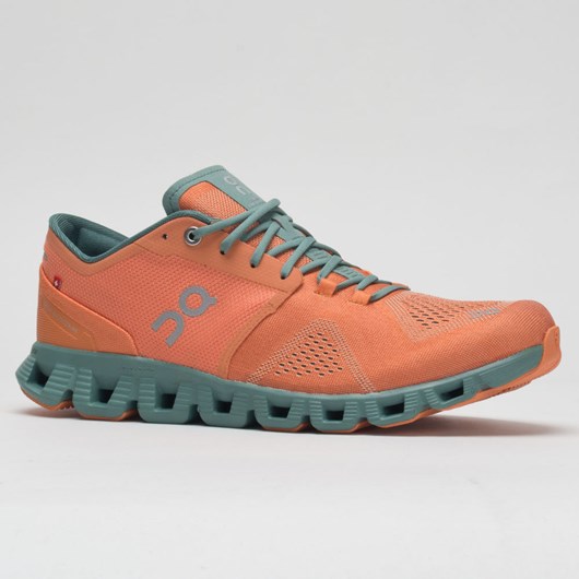 Orange / Sea Orthofeet On Cloud X Men's Running Shoes | YIEXL3487