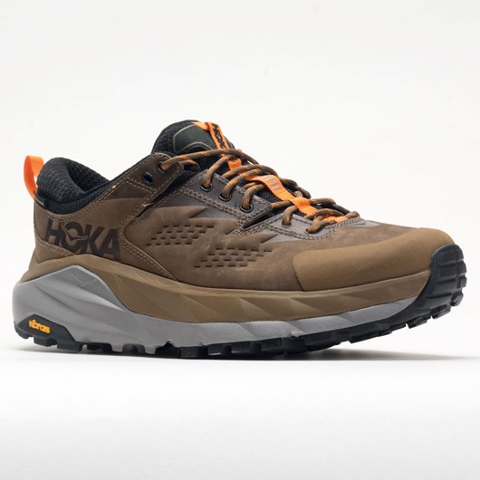 Otter / Persimmon Orange Orthofeet Hoka One One Kaha Low GTX Men's Hiking Shoes | AREBC9365