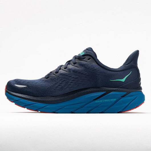 Outer Space / Vallarta Blue Orthofeet Hoka One One Clifton 8 Men's Running Shoes | TDRNQ0264