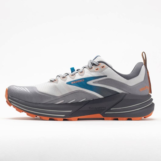 Oyster Mushroom / Orange Orthofeet Brooks Cascadia 16 Men's Trail Running Shoes | FTJGD1759