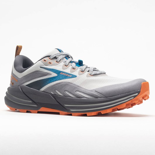 Oyster Mushroom / Orange Orthofeet Brooks Cascadia 16 Men's Trail Running Shoes | FTJGD1759