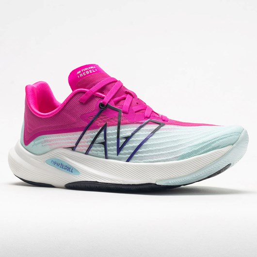 Pale Blue Chill / Pink Glo Orthofeet New Balance FuelCell Rebel v2 Women's Running Shoes | RKBPT3475