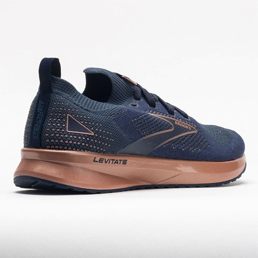 Peacoat / Navy / Copper Orthofeet Brooks Levitate Stealthfit 5 Women's Running Shoes | ETILM3852