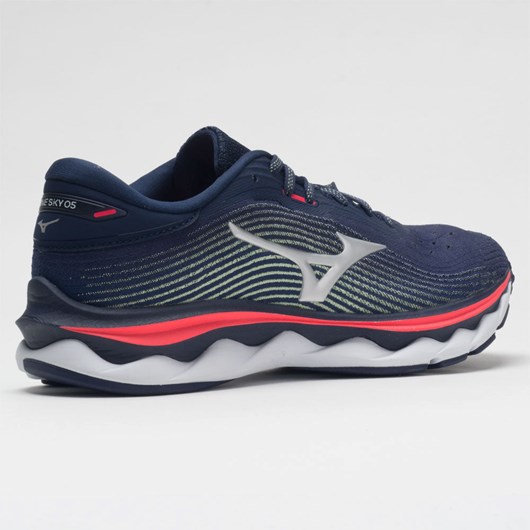 Peacoat Orthofeet Mizuno Wave Sky 5 Waveknit Women's Running Shoes | WGLPA4723