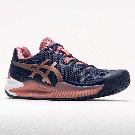 Peacoat / Rose Gold Orthofeet ASICS GEL-Resolution 8 Women's Tennis Shoes | RUKPX8563