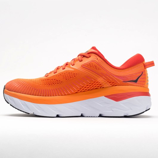 Persimmon Orange / Fiesta Orthofeet Hoka One One Bondi 7 Men's Running Shoes | WKUCB2384