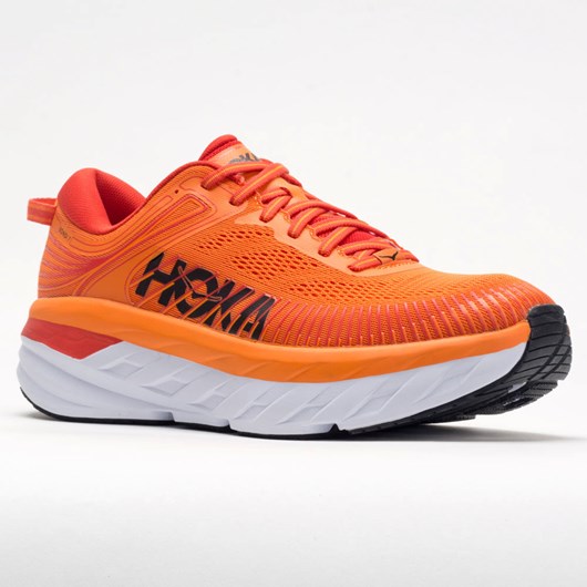 Persimmon Orange / Fiesta Orthofeet Hoka One One Bondi 7 Men's Running Shoes | WKUCB2384