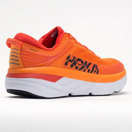 Persimmon Orange / Fiesta Orthofeet Hoka One One Bondi 7 Men's Running Shoes | WKUCB2384