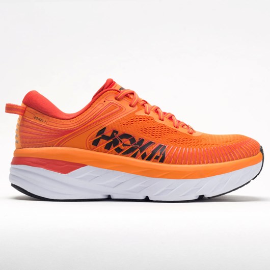 Persimmon Orange / Fiesta Orthofeet Hoka One One Bondi 7 Men\'s Running Shoes | WKUCB2384