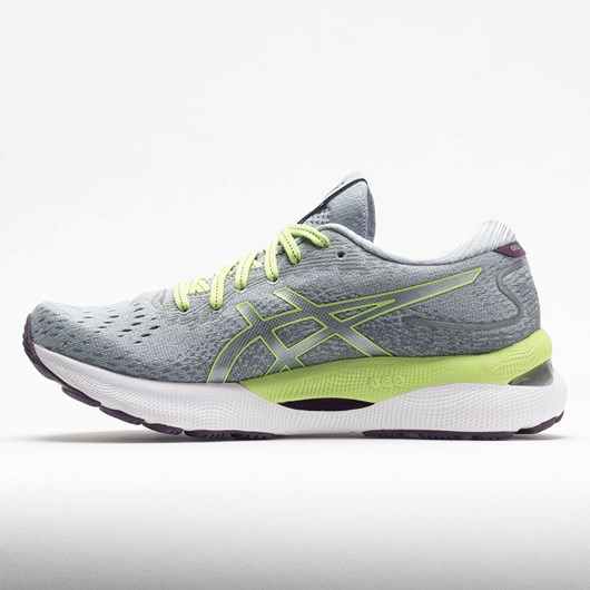 Piedmont Grey / Lime Green Orthofeet ASICS GEL-Nimbus 24 Women's Running Shoes | NHOJZ0543