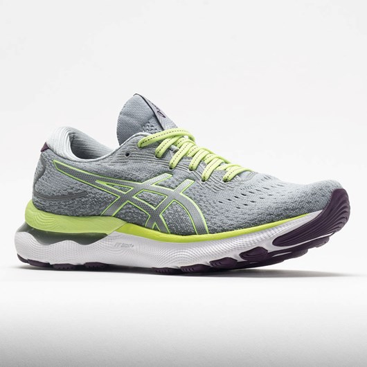 Piedmont Grey / Lime Green Orthofeet ASICS GEL-Nimbus 24 Women's Running Shoes | NHOJZ0543