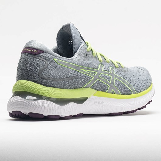 Piedmont Grey / Lime Green Orthofeet ASICS GEL-Nimbus 24 Women's Running Shoes | NHOJZ0543