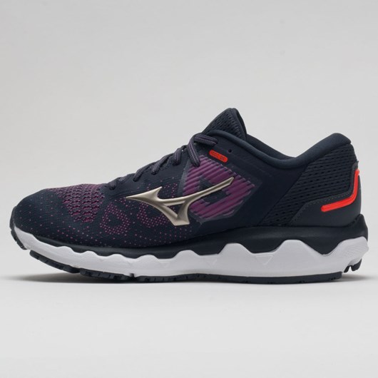 Pop Violet / Platinum Gold Orthofeet Mizuno Wave Horizon 5 Women's Running Shoes | AKNHX0579