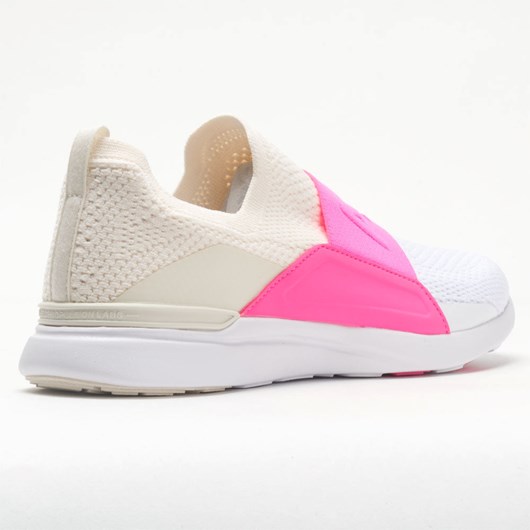 Pristine / Fusion Pink / White Orthofeet APL TechLoom Bliss Women's Lifestyle Sneakers | RZOTF4320