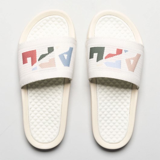 Pristine / Pastel Orthofeet APL Big Logo Slide Women's Slide Sandals | KANPO3186