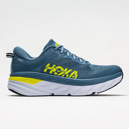 Provincial Blue / Citrus Orthofeet Hoka One One Bondi 7 Men\'s Running Shoes | EPACD6825