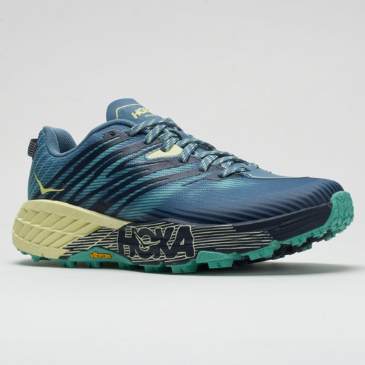 Provincial Blue / Luminary Green Orthofeet Hoka One One Speedgoat 4 Women's Trail Running Shoes | FTWVM9542