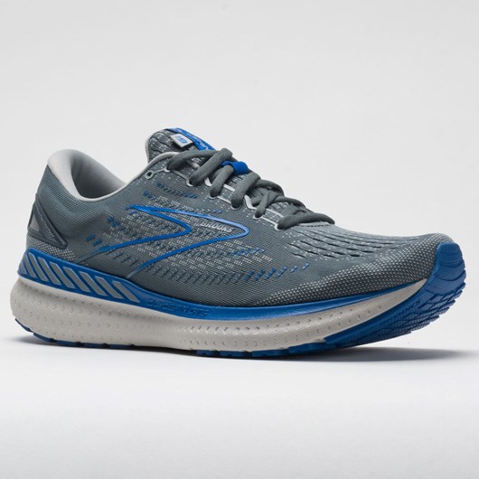 Quarry / Gray / Dark Blue Orthofeet Brooks Glycerin GTS 19 Men's Running Shoes | FQKGO7183