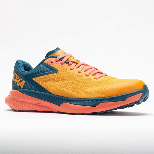 Radiant Yellow / Camellia Orthofeet Hoka One One Zinal Women's Trail Running Shoes | QDBSO2840