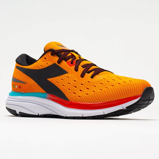 Saffron / Black / Fiesta Orthofeet Diadora Mythos Blushield 6 Men's Running Shoes | CBJFR1374