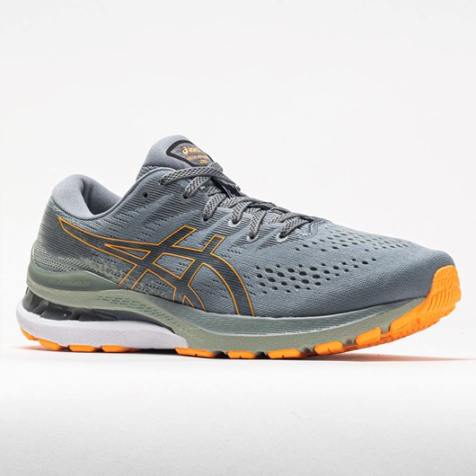 Sheet Rock / Orange Pop Orthofeet ASICS GEL-Kayano 28 Men's Running Shoes | IPRXZ7395