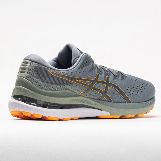 Sheet Rock / Orange Pop Orthofeet ASICS GEL-Kayano 28 Men's Running Shoes | IPRXZ7395