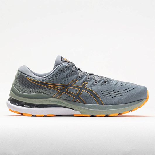 Sheet Rock / Orange Pop Orthofeet ASICS GEL-Kayano 28 Men\'s Running Shoes | IPRXZ7395