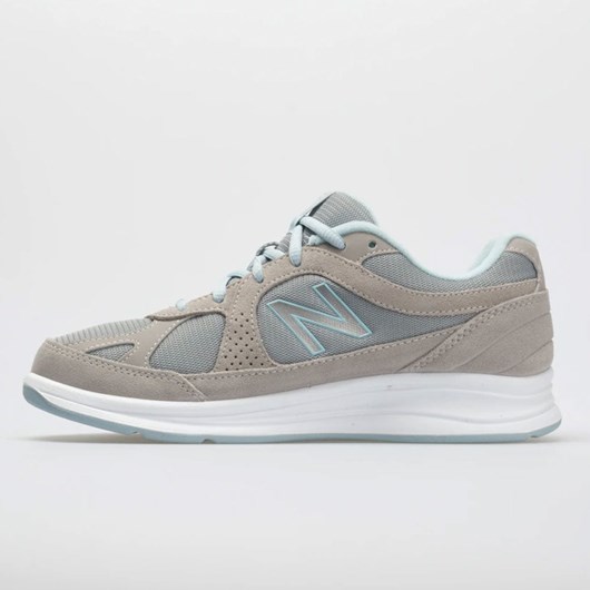 Silver / Aqua Orthofeet New Balance 877 Women's Walking Shoes | FXDBA8263