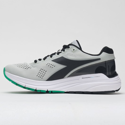 Silver / Black / White Orthofeet Diadora Mythos Blushield 5 Men's Running Shoes | TGQIR1937