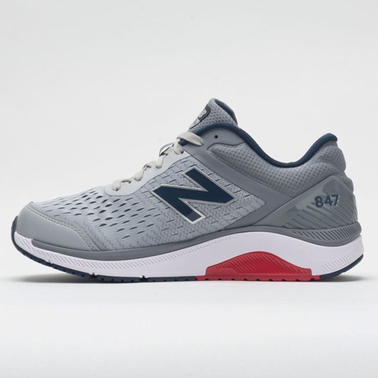 Silver Mink / Gunmetal / Natural Indigo Orthofeet New Balance 847v4 Men's Walking Shoes | MDJZT9108