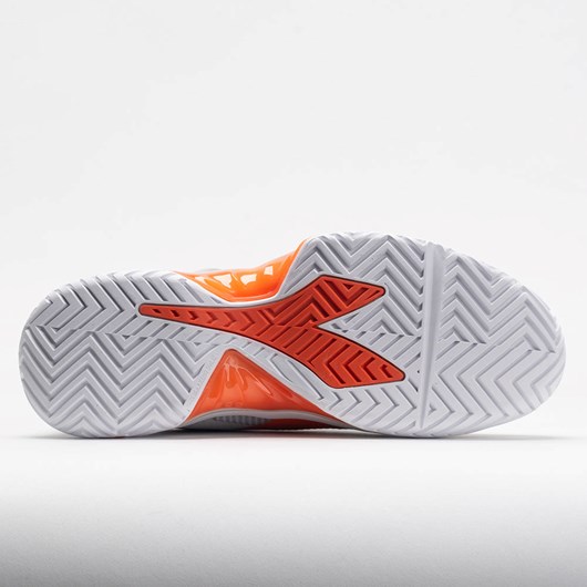 Silver / Vermillion Orange Orthofeet Diadora B.Icon AG Women's Tennis Shoes | RWMVX1753