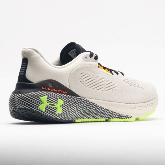 Stone / Jet Gray / Quirky Lime Orthofeet Under Armour HOVR Machina 3 Men's Running Shoes | WTXGK9012