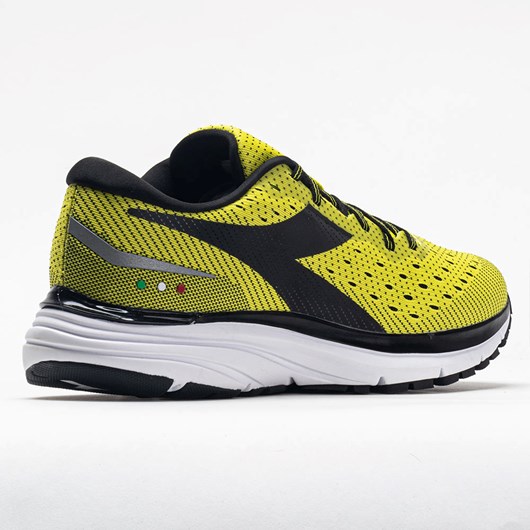 Sulphur Spring / Black / White Orthofeet Diadora Mythos Blushield 6 Men's Running Shoes | YJROE3204