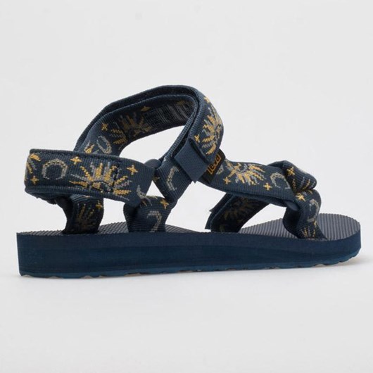 Sun and Moon Insignia Blue Orthofeet Teva Original Universal Women's Slide Sandals | CVBFN2074