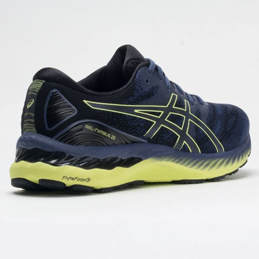 Thunder Blue / Glow Yellow Orthofeet ASICS GEL-Nimbus 23 Men's Running Shoes | XTPGW8032