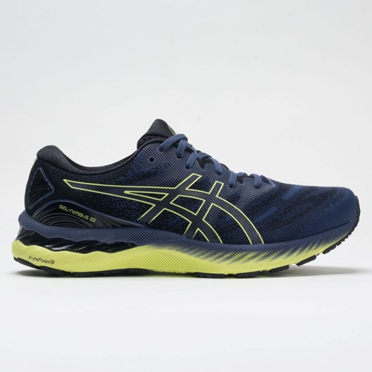 Thunder Blue / Glow Yellow Orthofeet ASICS GEL-Nimbus 23 Men\'s Running Shoes | XTPGW8032