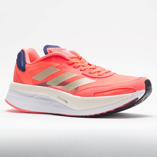 Turbo / Sandy Beige / Legacy Indigo Orthofeet adidas adizero Boston 10 Women's Running Shoes | FOGRD0548