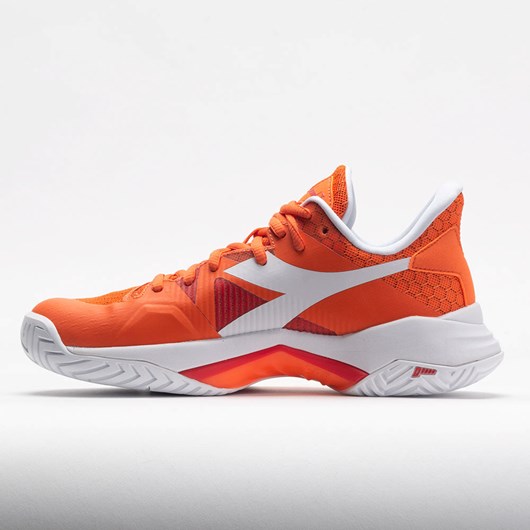 Vermilion Orange / White Orthofeet Diadora B.Icon AG Women's Tennis Shoes | GVWDX4695