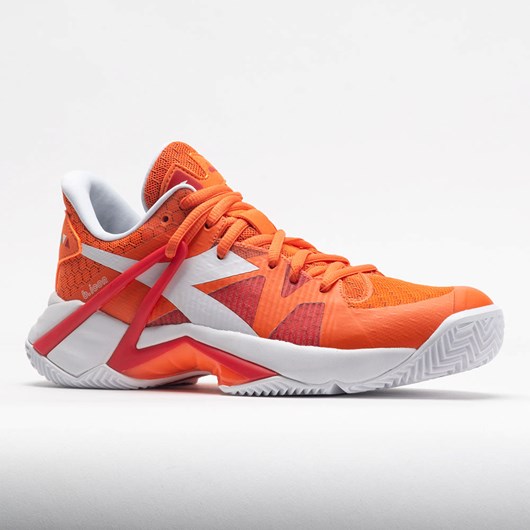 Vermillion Orange / White Orthofeet Diadora B.Icon Clay Women's Tennis Shoes | LMKAB5632