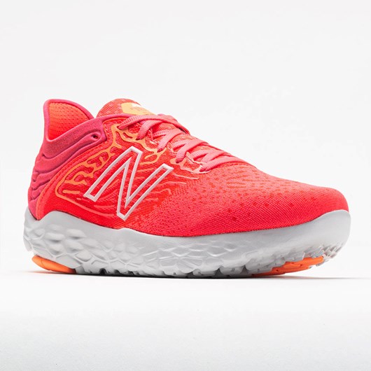 Vivid Coral / Citrus Peach Orthofeet New Balance Fresh Foam Beacon v3 Women's Running Shoes | PKLMY5219