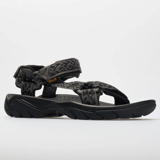 Wavy Trail Black Orthofeet Teva Terra Fi 5 Universal Men's Slide Sandals | HNVLM4169