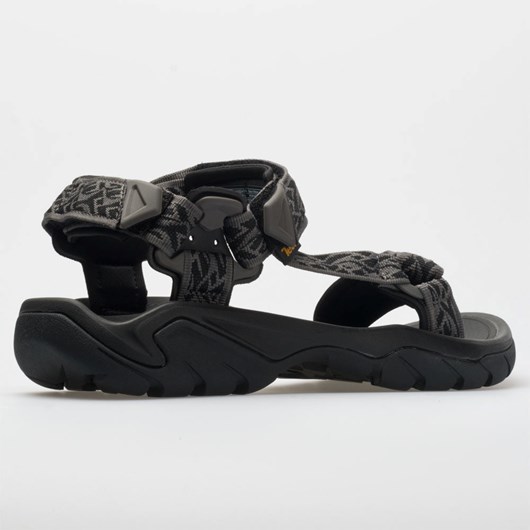 Wavy Trail Black Orthofeet Teva Terra Fi 5 Universal Men's Slide Sandals | HNVLM4169