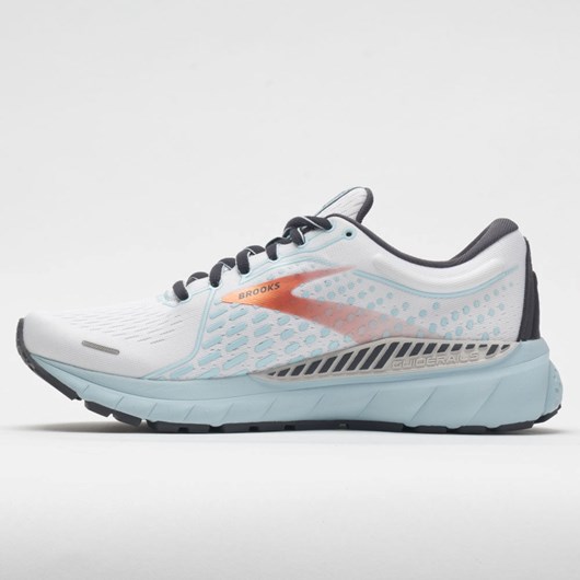 White / Alloy / Light Blue Orthofeet Brooks Adrenaline GTS 21 Women's Running Shoes | KFGWX2903