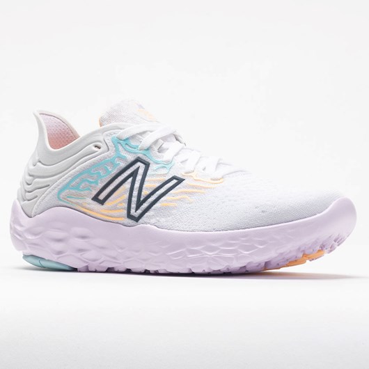 White / Astral Glow Orthofeet New Balance Fresh Foam Beacon v3 Women's Running Shoes | HTFNA4137