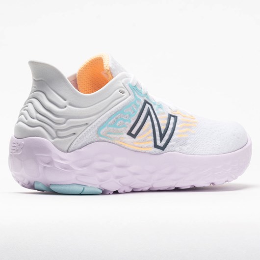 White / Astral Glow Orthofeet New Balance Fresh Foam Beacon v3 Women's Running Shoes | HTFNA4137