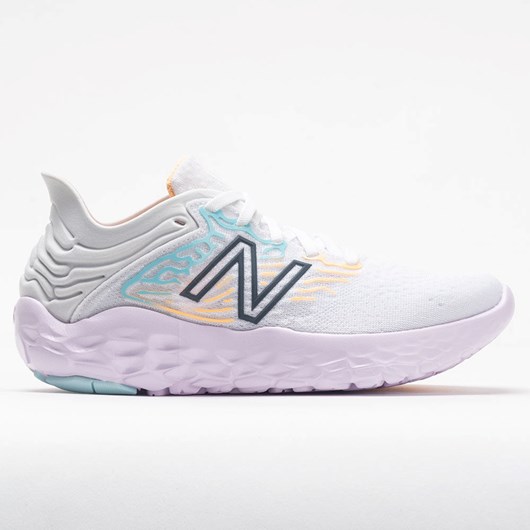 White / Astral Glow Orthofeet New Balance Fresh Foam Beacon v3 Women\'s Running Shoes | HTFNA4137