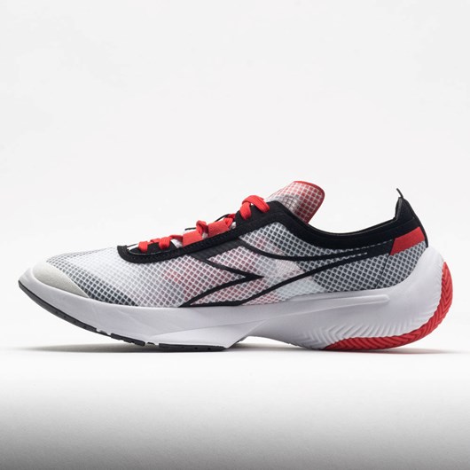 White / Black / Fiery Red Orthofeet Diadora Equipe Corsa 2 Men's Running Shoes | PAHGC9341