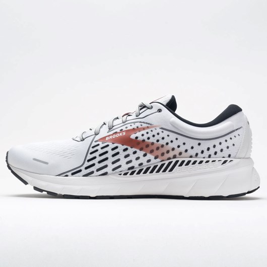 White / Black / Orange Orthofeet Brooks Adrenaline GTS 21 Men's Running Shoes | FRKGC7095